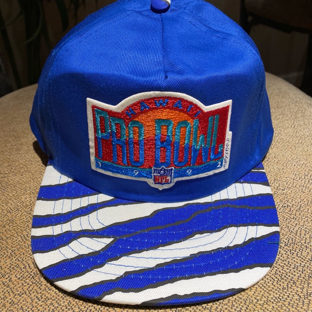 Vintage ‘92 Pro Bowl Hawai’i Cap with Zebra Print Brim